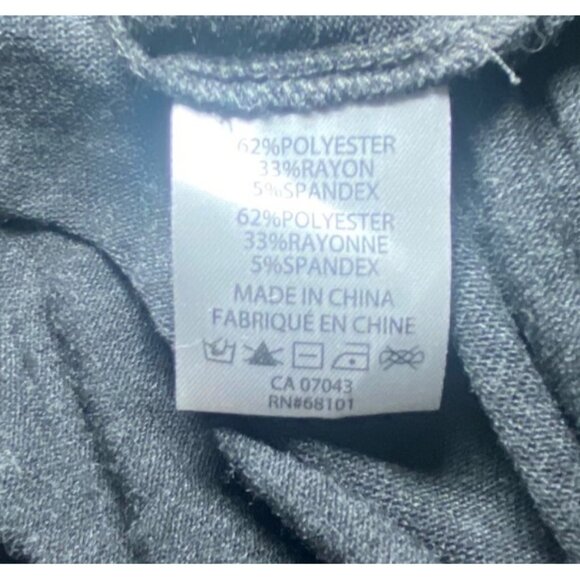 Belldini Charcoal Gray Poncho Wrap Grommet Detail Polyester Blend Size L/XL - Picture 6 of 6